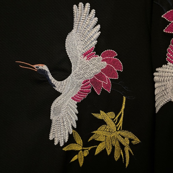 Alice Underground size small, black cotton dress with bird design - Picture 4 of 7